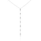 שרשרת כסף 925 עדינה משובצת זרקון - שרשרת נטע