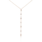 שרשרת כסף רוז גולד זרקון - שיר